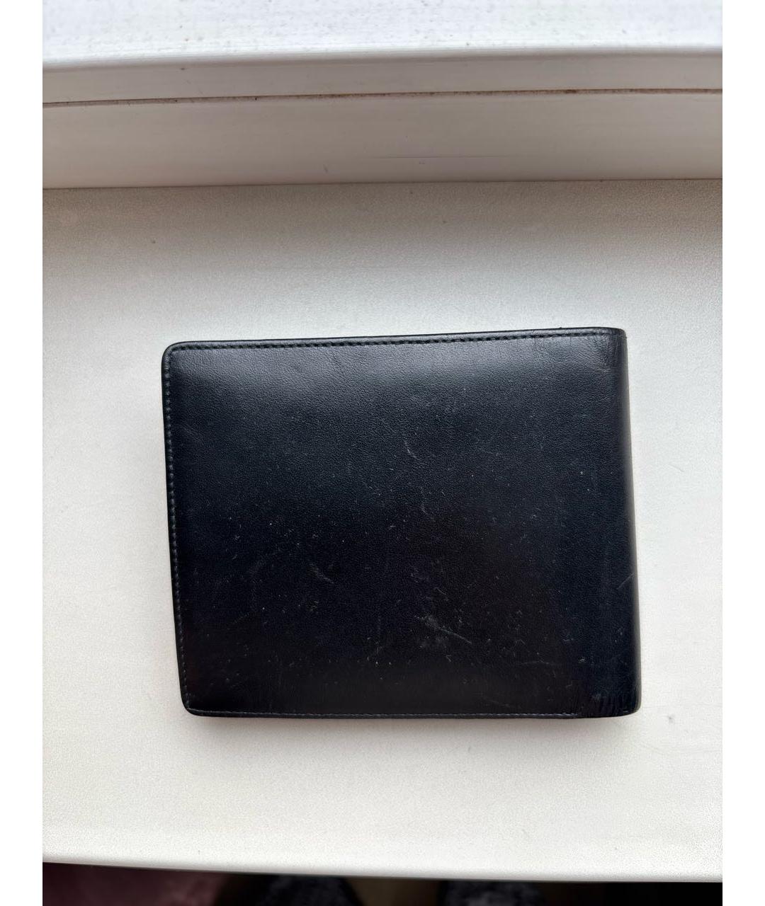 MONTBLANC Черный кожаный кошелек, фото 2
