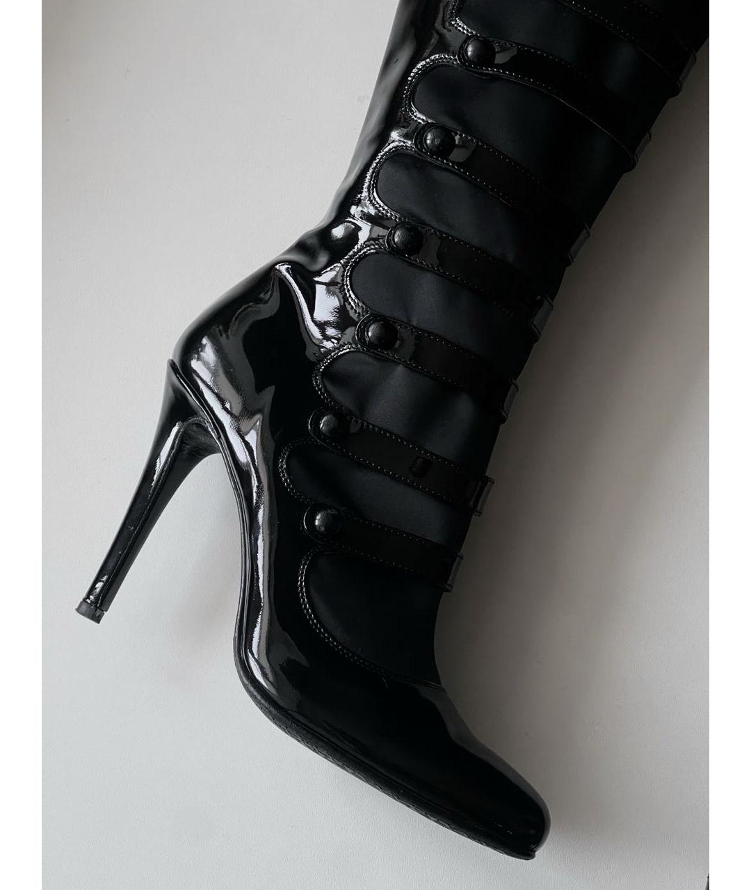 LE SILLA Черные сапоги из лакированной кожи, фото 7