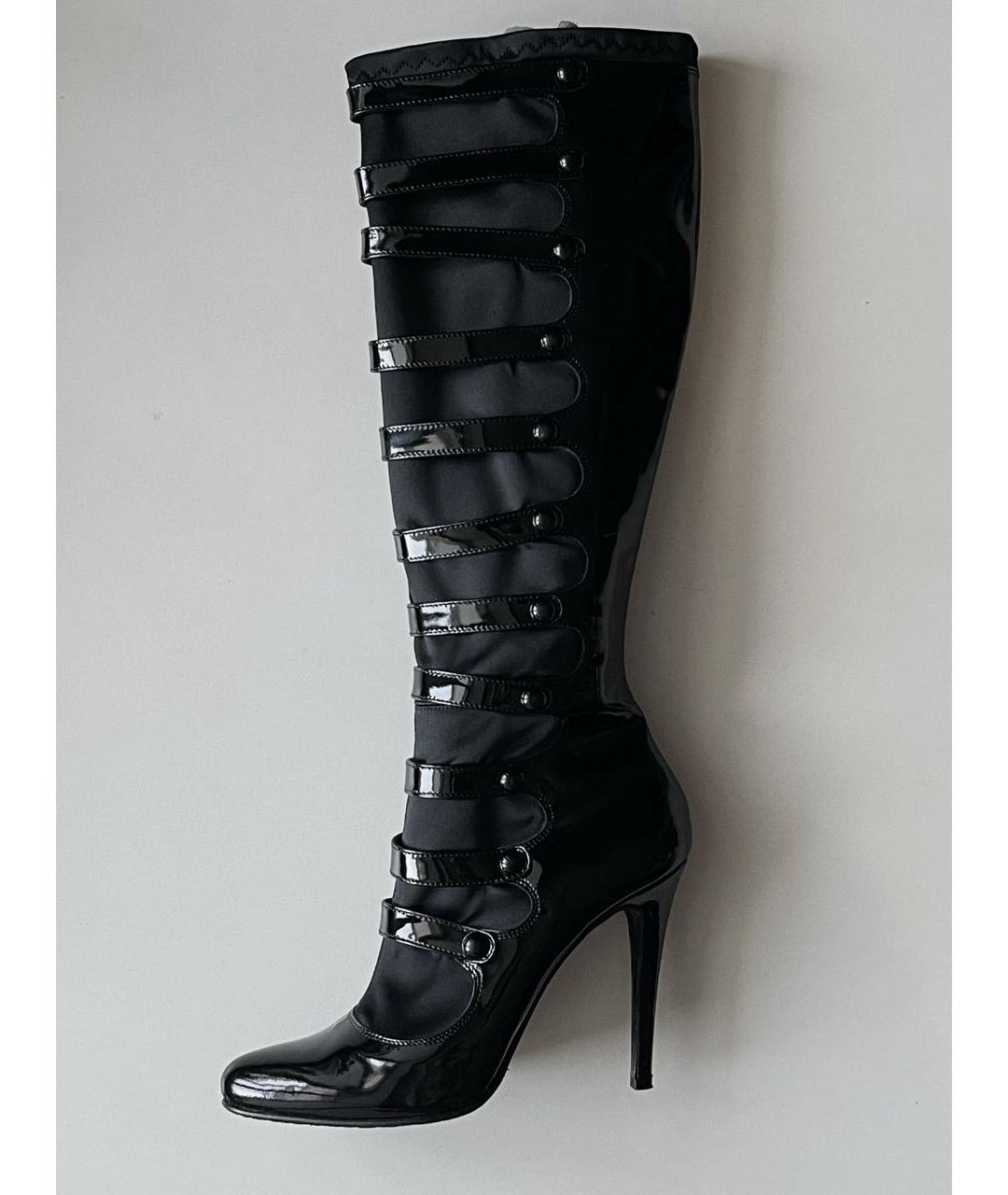 LE SILLA Черные сапоги из лакированной кожи, фото 9