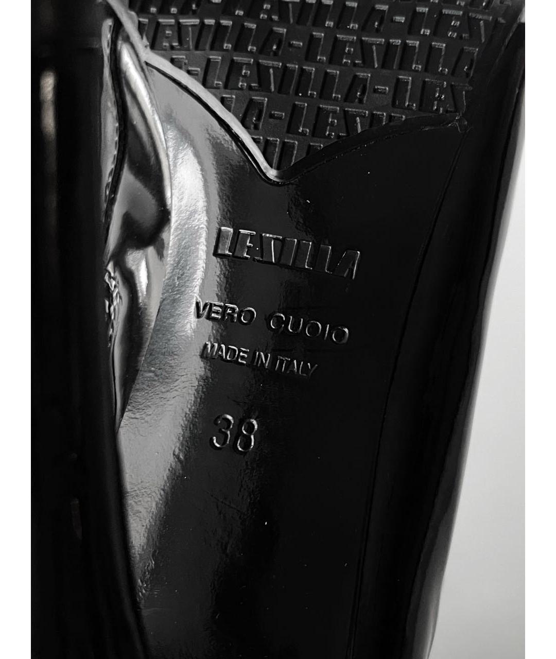 LE SILLA Черные сапоги из лакированной кожи, фото 6