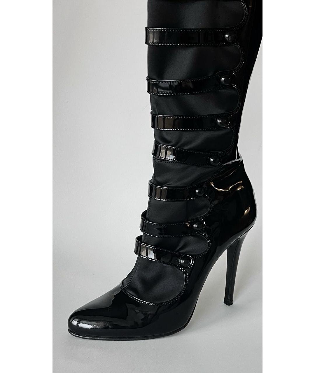 LE SILLA Черные сапоги из лакированной кожи, фото 8