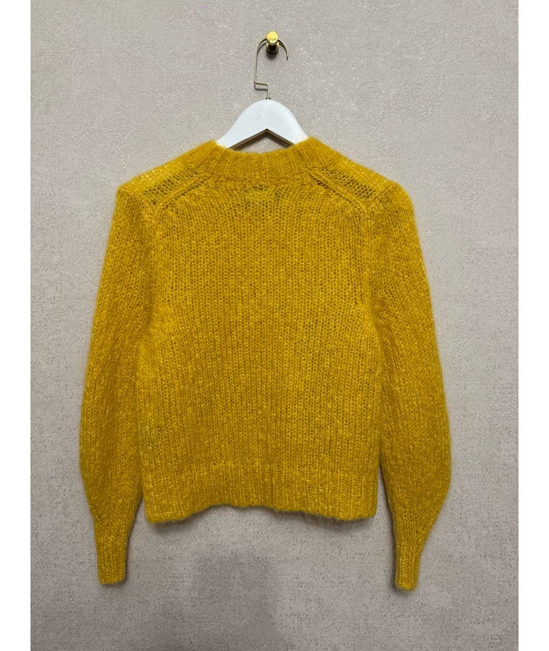 ISABEL MARANT Горчичный шерстяной джемпер / свитер, фото 4