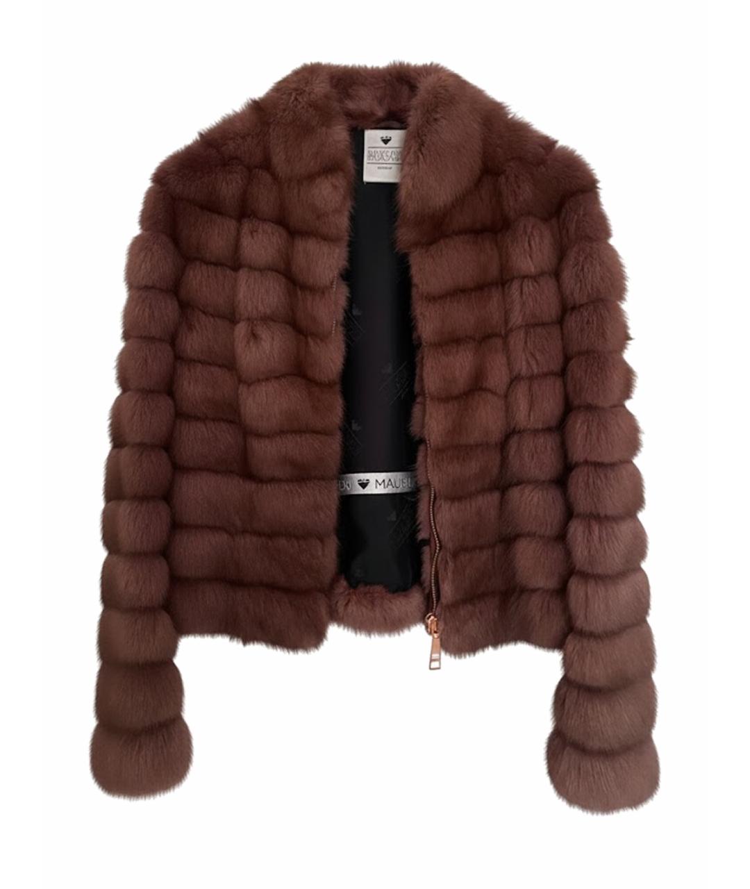 BRASCHI Бордовая меховая шуба, фото 1