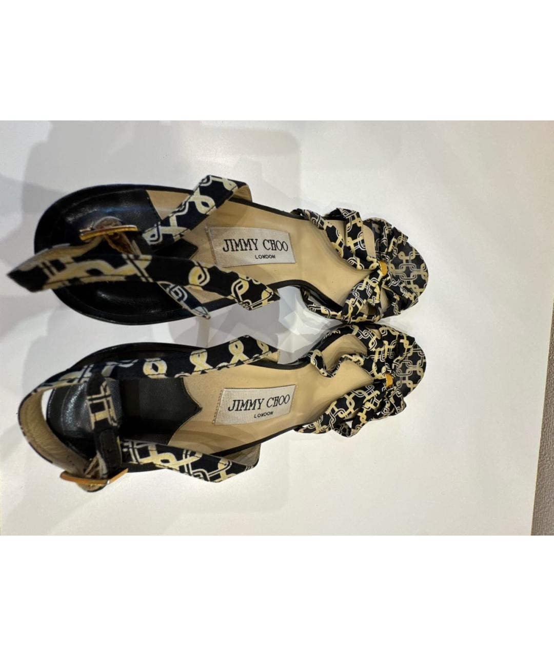 JIMMY CHOO Мульти текстильные босоножки, фото 3