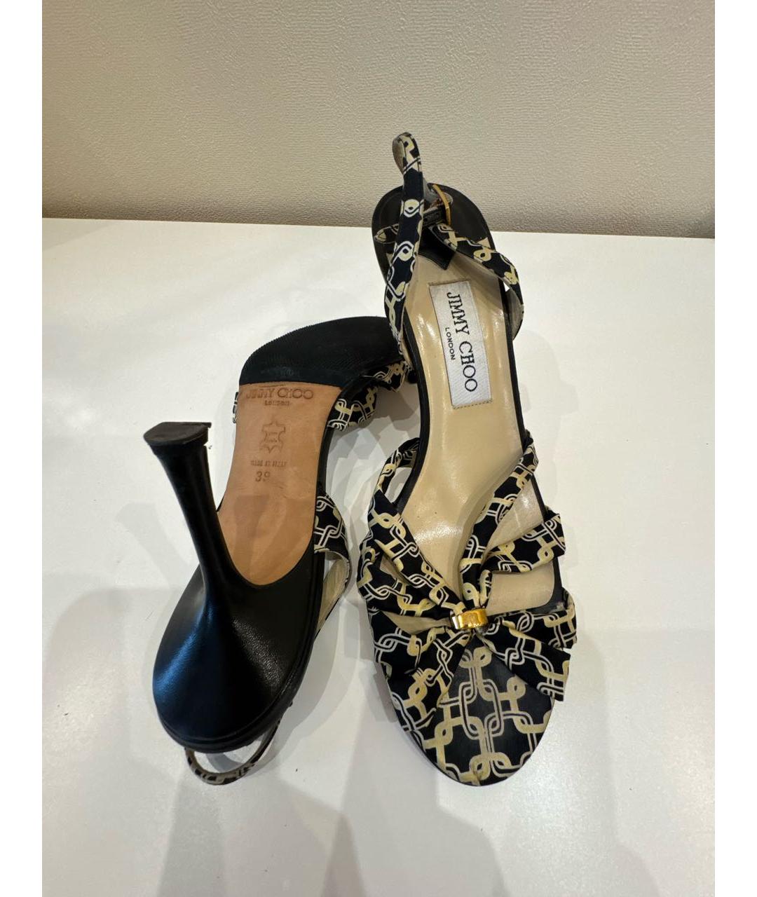 JIMMY CHOO Мульти текстильные босоножки, фото 7