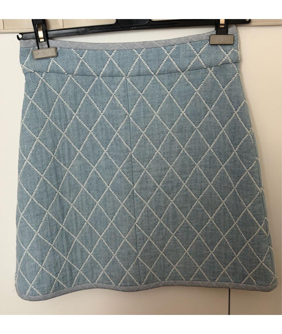 SANDRO Голубая деним юбка мини, фото 8