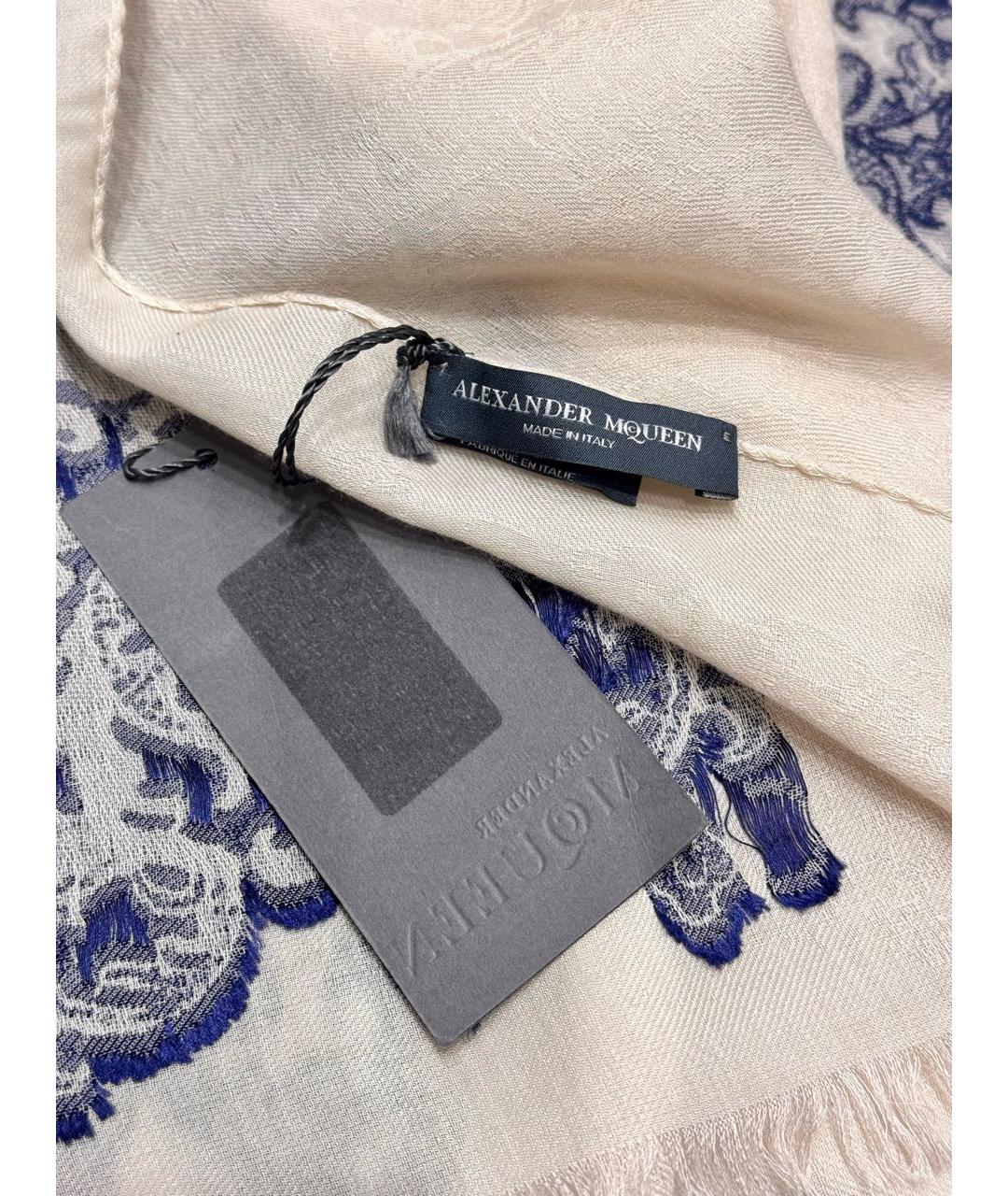 ALEXANDER MCQUEEN Бежевый платок, фото 4