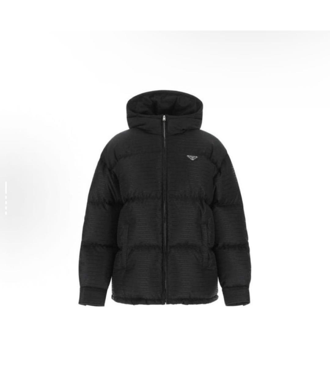 PRADA Черный полиэстеровый пуховик, фото 3