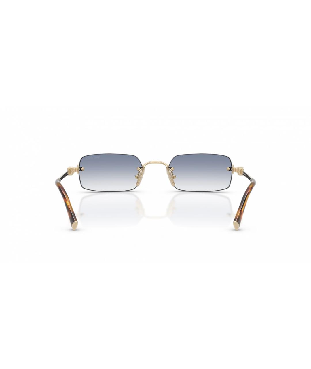 MIU MIU Голубые металлические солнцезащитные очки, фото 4