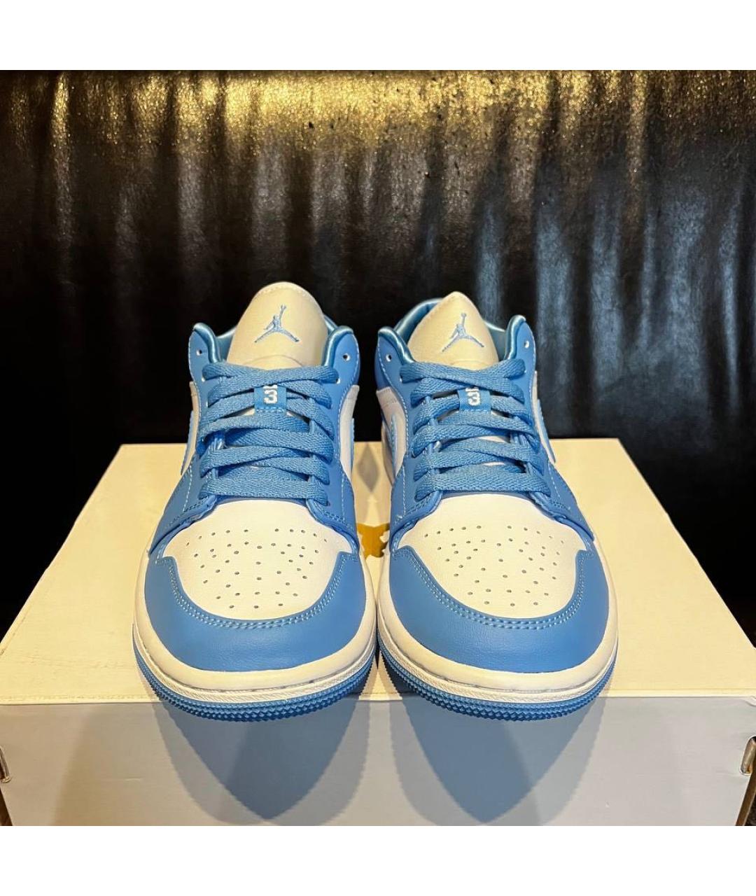 JORDAN Синие кожаные кроссовки, фото 2