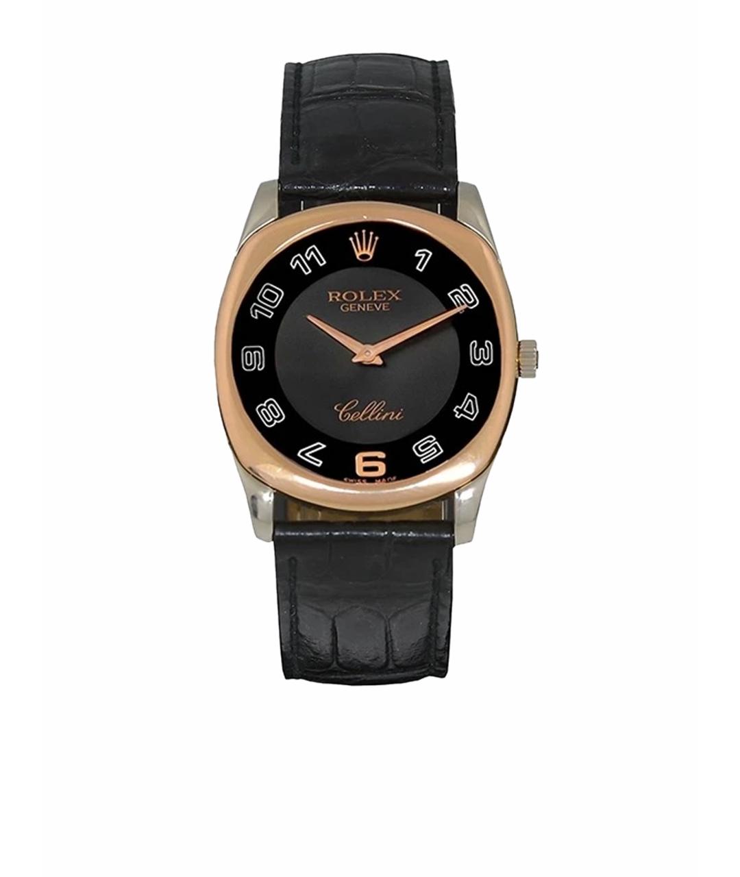 ROLEX Черные часы из розового золота, фото 1