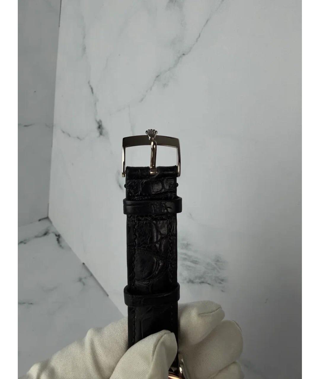 ROLEX Черные часы из розового золота, фото 5