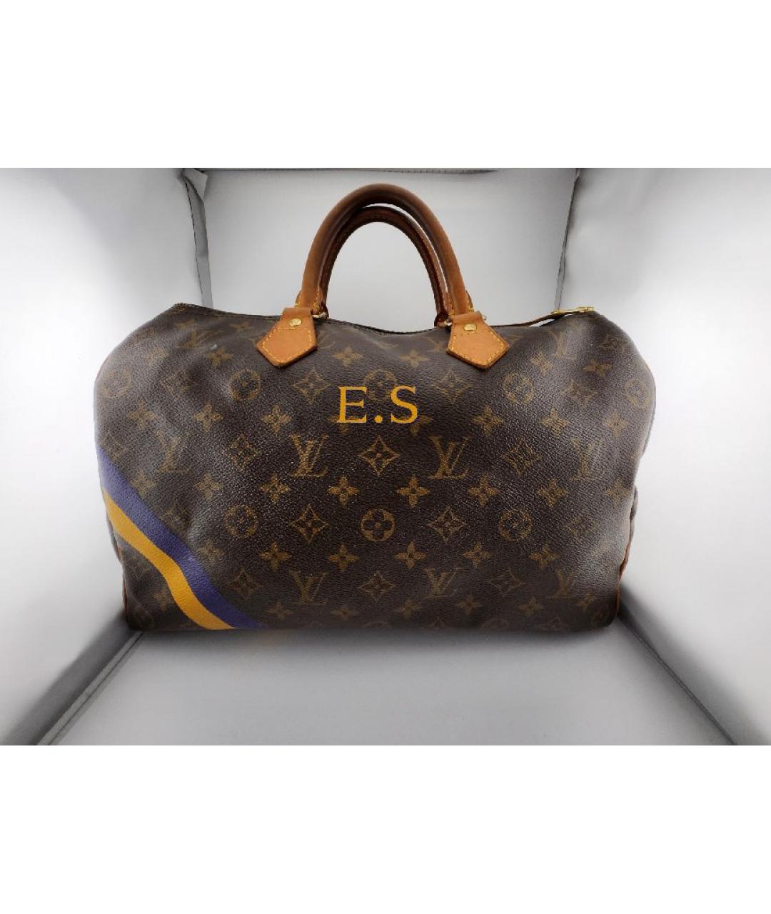 LOUIS VUITTON Коричневая сумка с короткими ручками, фото 10