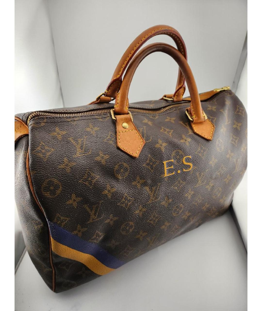 LOUIS VUITTON Коричневая сумка с короткими ручками, фото 2