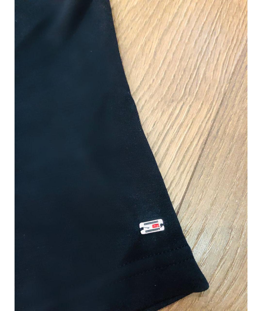 TOMMY HILFIGER Темно-синее хлопко-эластановое повседневное платье, фото 4