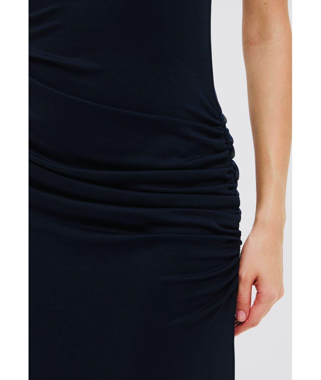 TOMMY HILFIGER Темно-синее хлопко-эластановое повседневное платье, фото 7