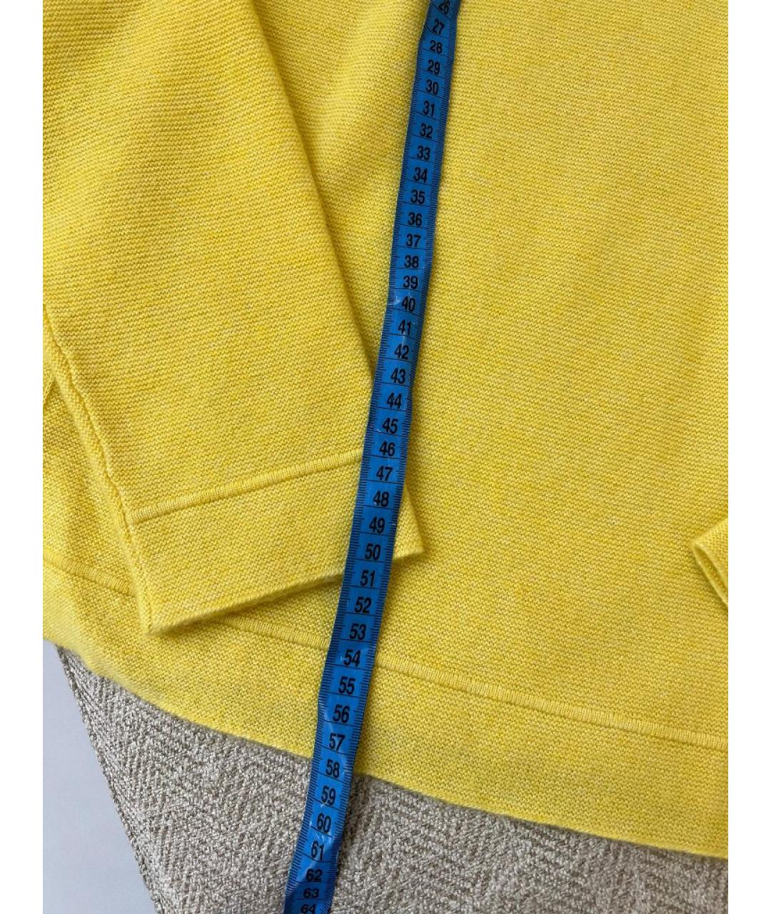 LORO PIANA Желтый кашемировый джемпер / свитер, фото 9
