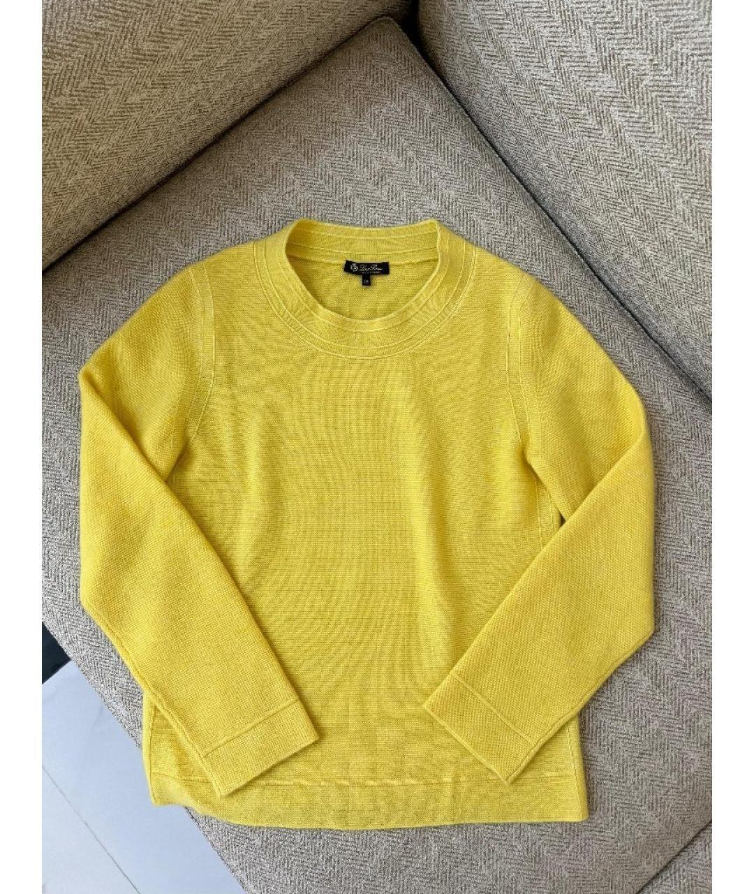 LORO PIANA Желтый кашемировый джемпер / свитер, фото 11