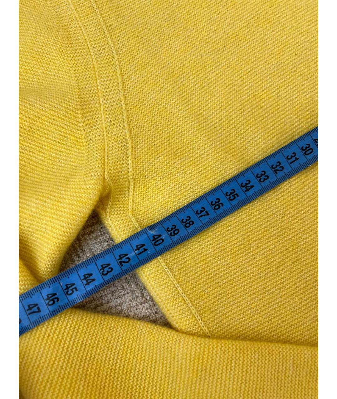 LORO PIANA Желтый кашемировый джемпер / свитер, фото 8
