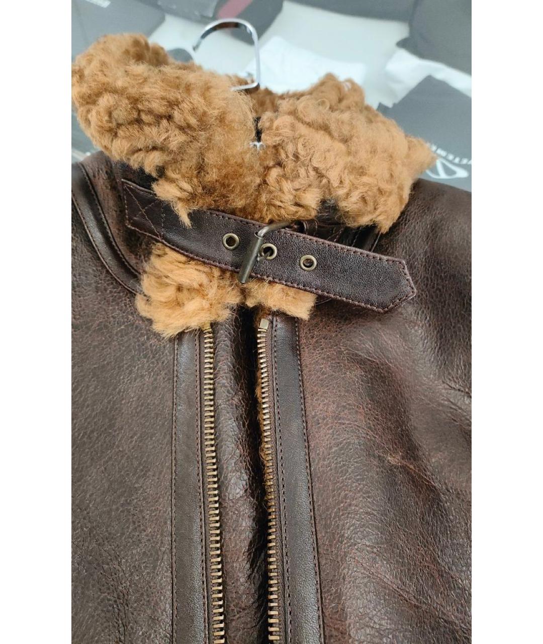 VETEMENTS Коричневая кожаная дубленка, фото 4