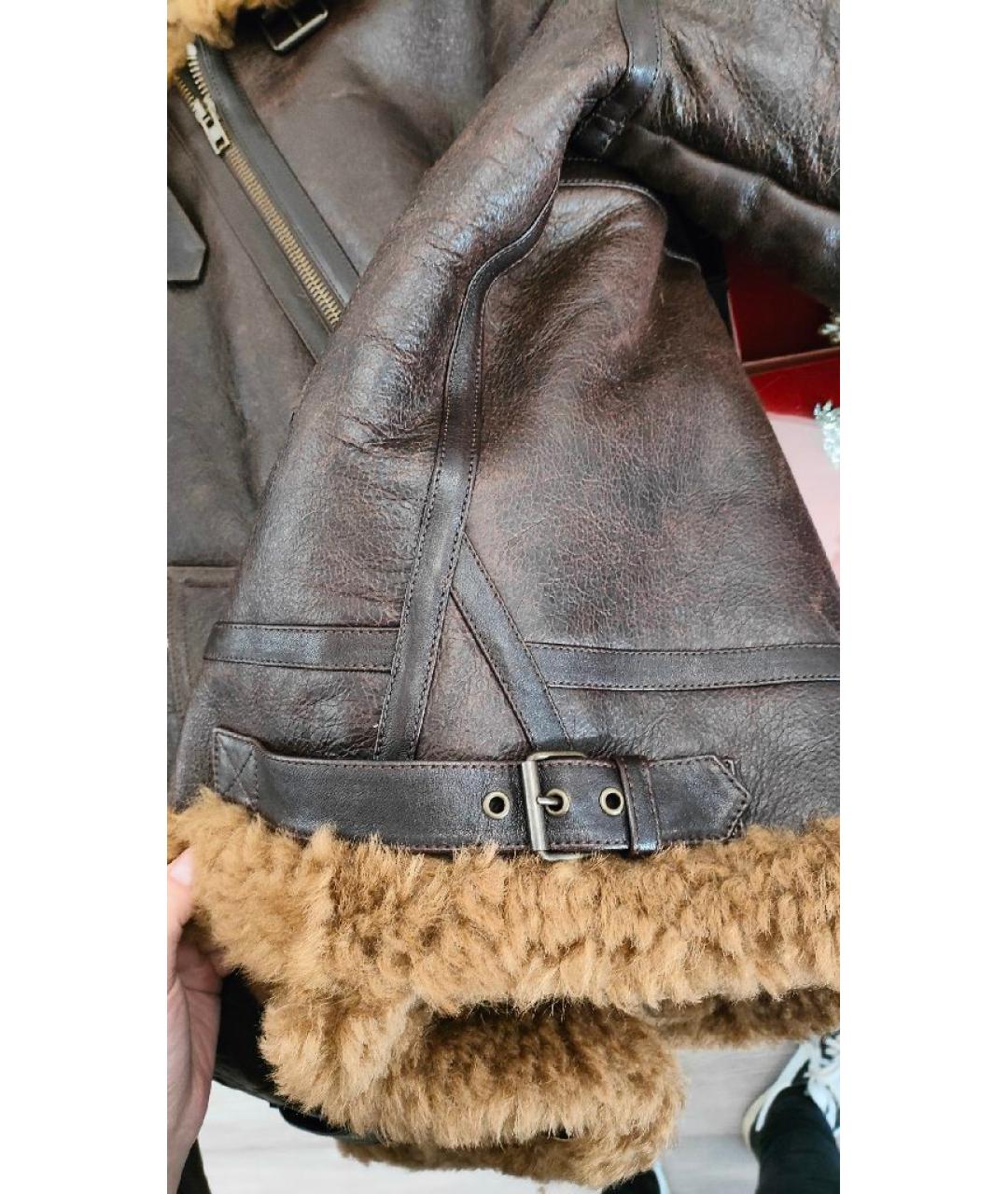 VETEMENTS Коричневая кожаная дубленка, фото 8