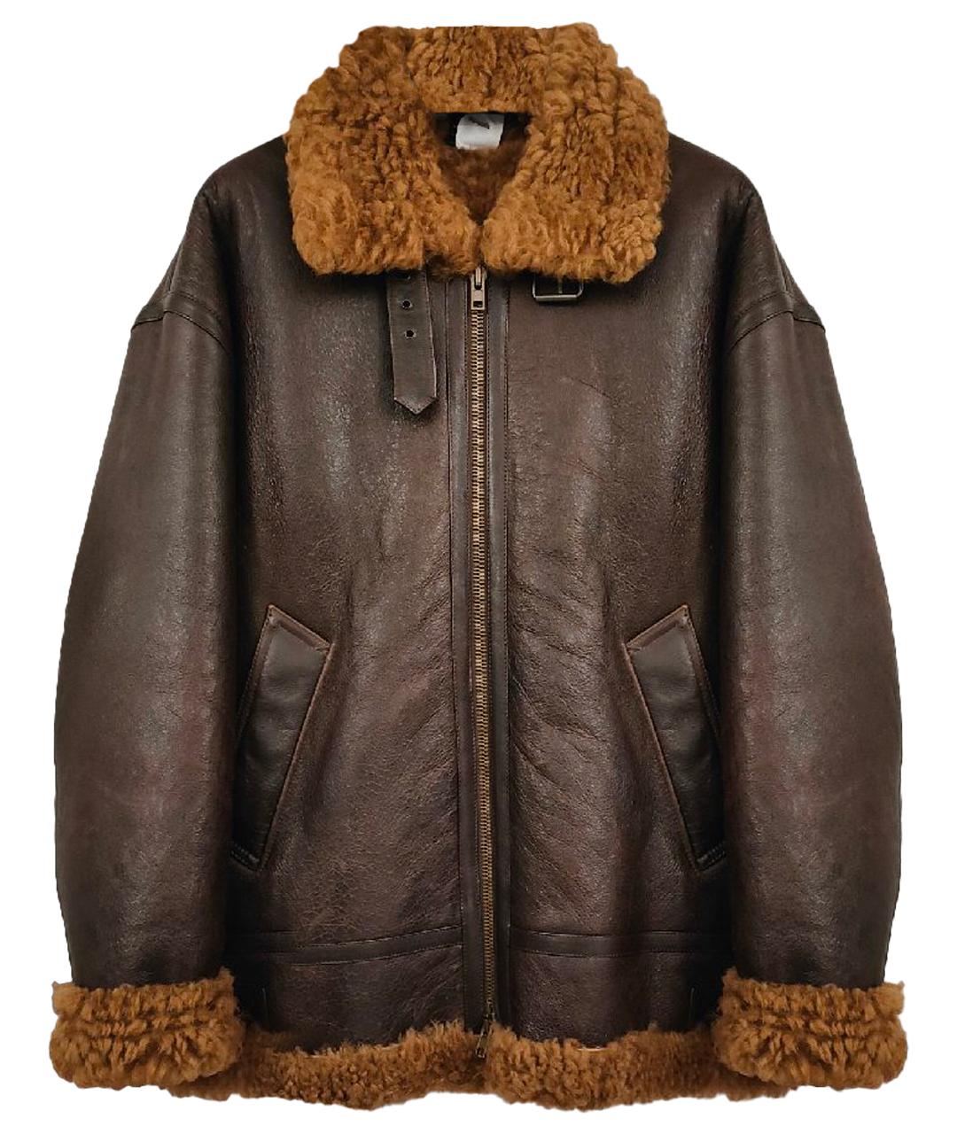 VETEMENTS Коричневая кожаная дубленка, фото 1