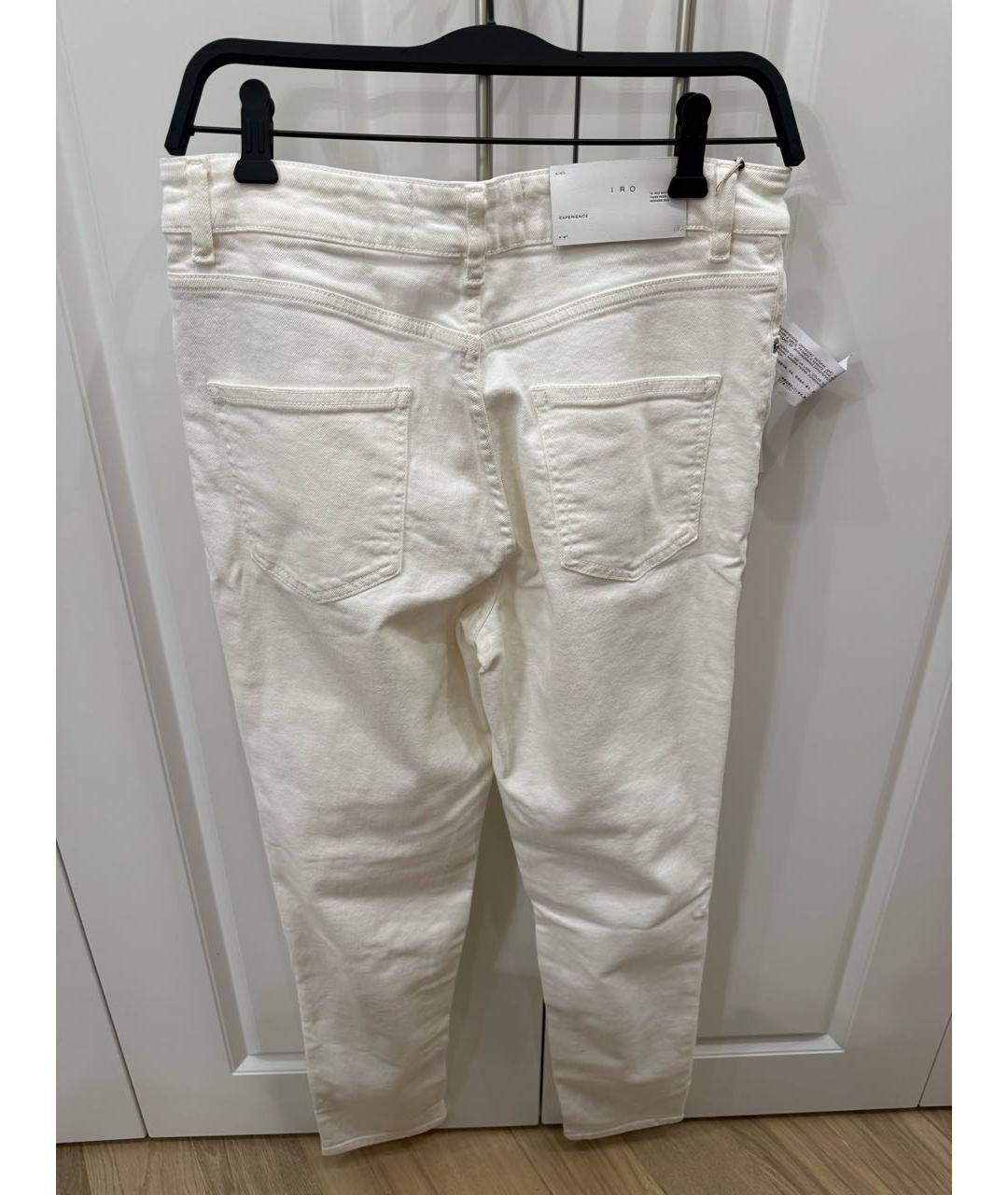 IRO Белые хлопко-эластановые джинсы слим, фото 4