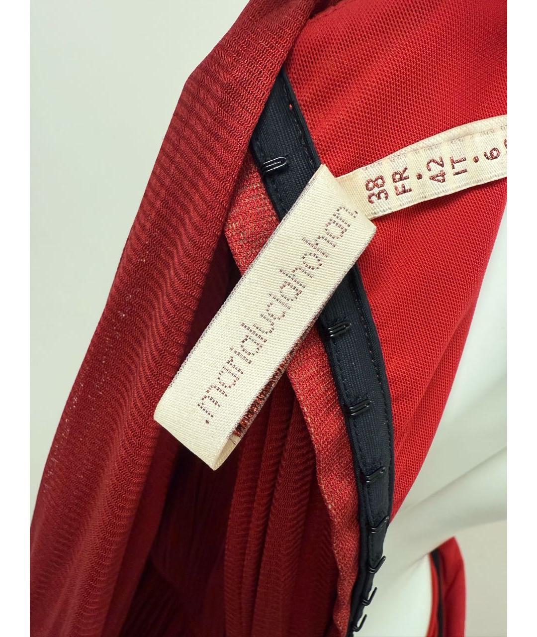 MARIA LUCIA HOHAN Красное шелковое вечернее платье, фото 3