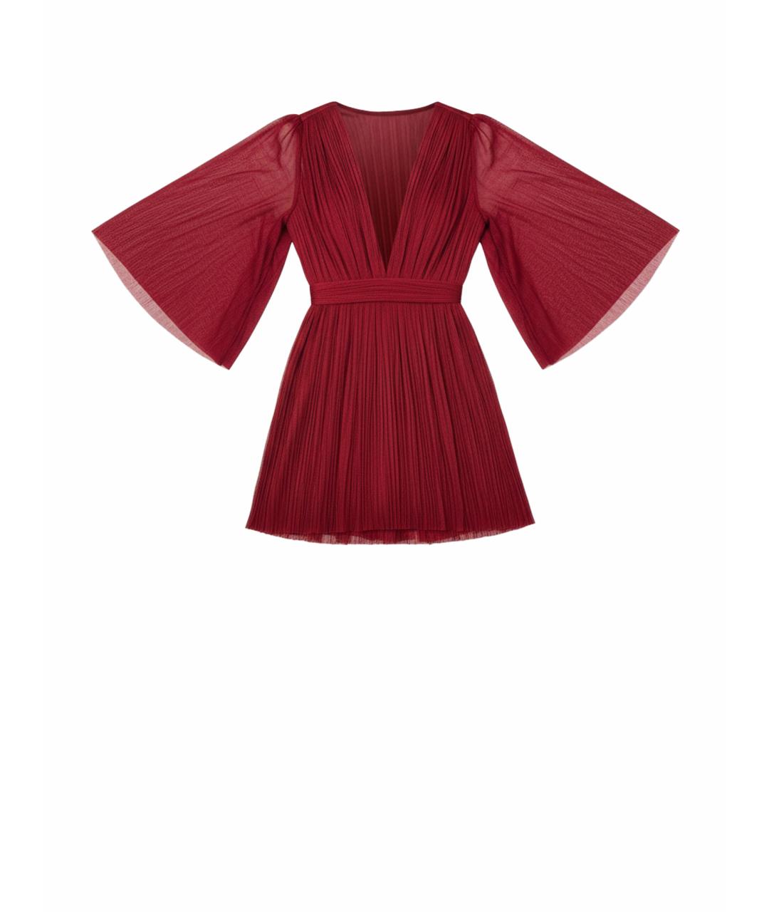 MARIA LUCIA HOHAN Красное шелковое вечернее платье, фото 1