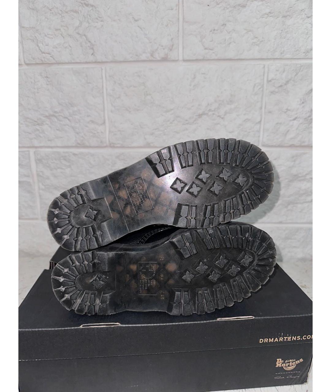 DR. MARTENS Черные кожаные высокие ботинки, фото 5