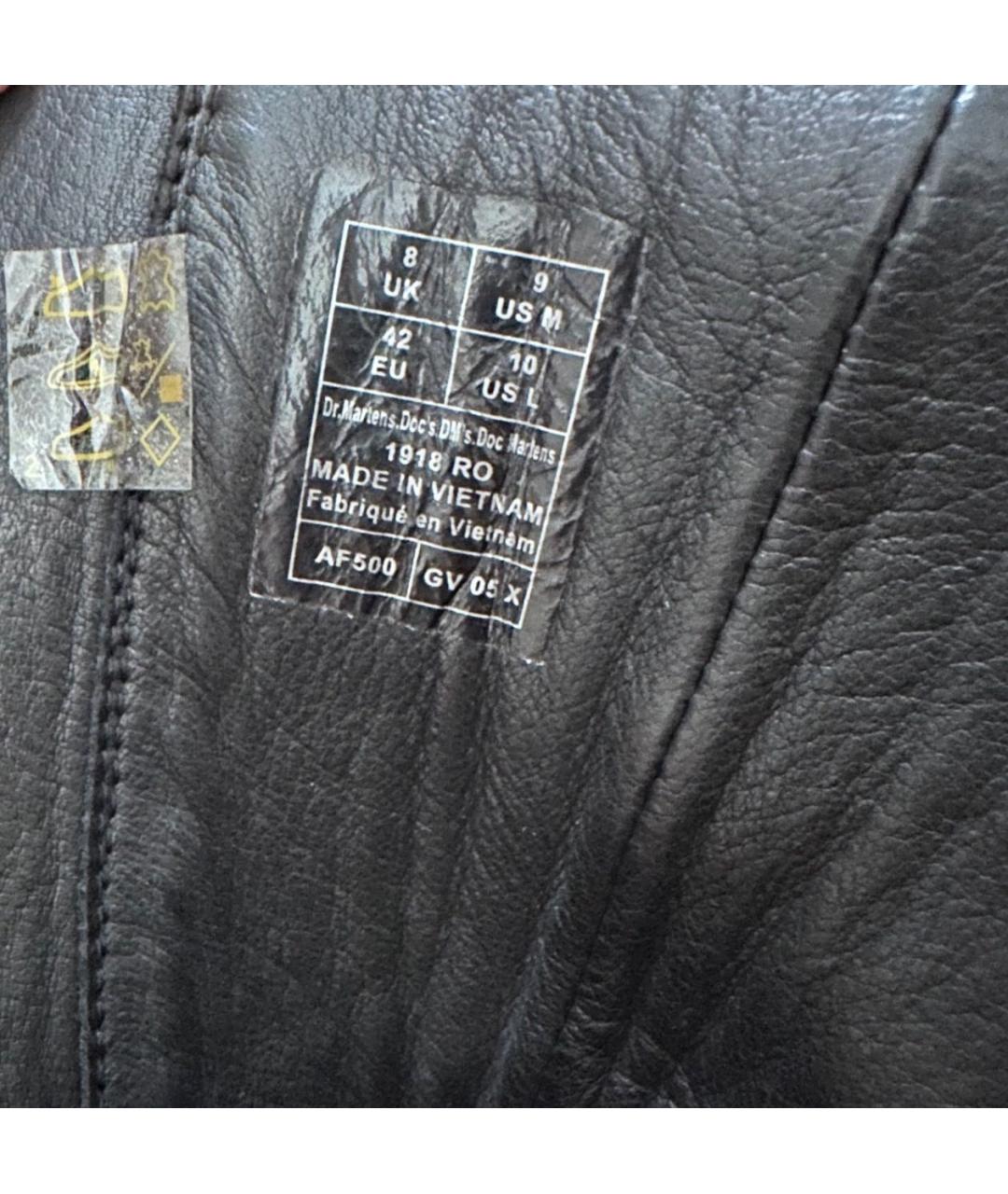 DR. MARTENS Черные кожаные высокие ботинки, фото 4