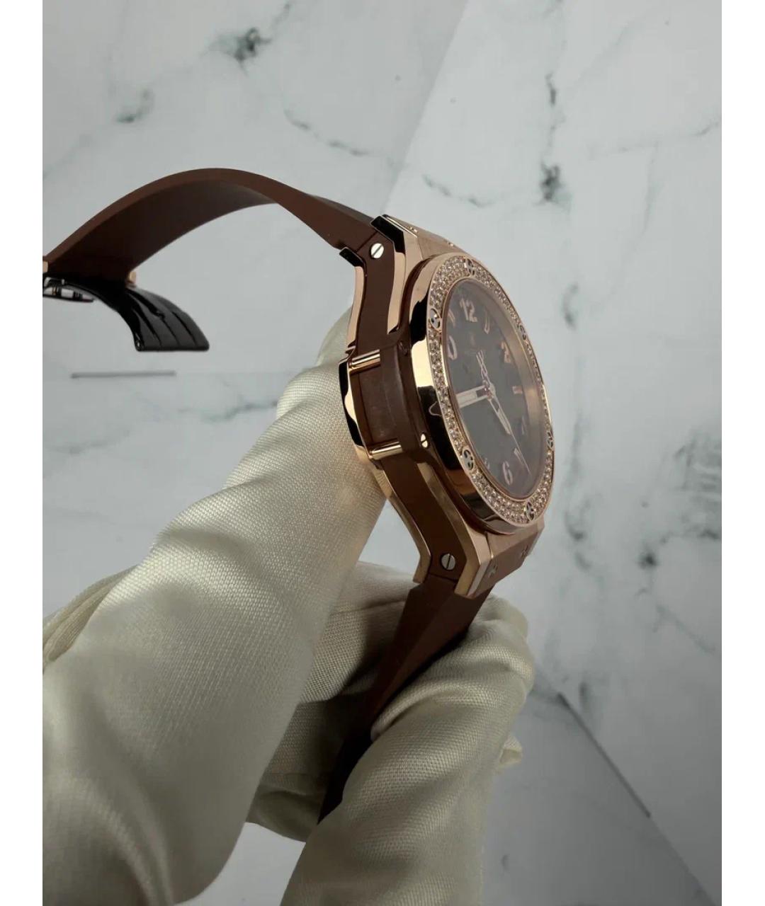 HUBLOT Коричневые часы из розового золота, фото 4