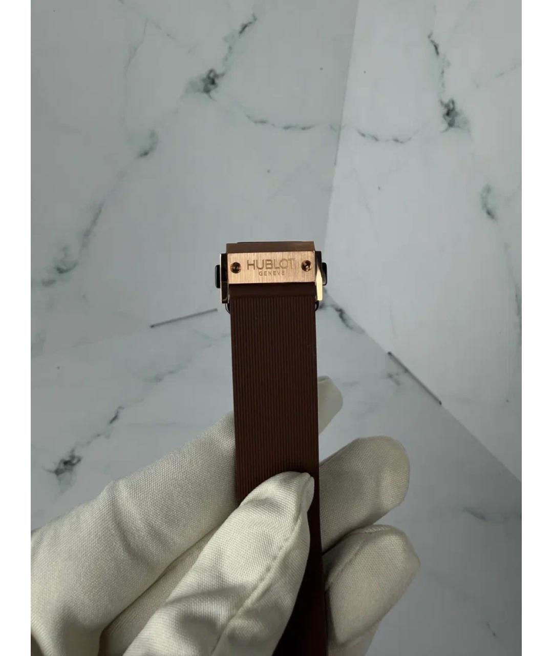 HUBLOT Коричневые часы из розового золота, фото 6