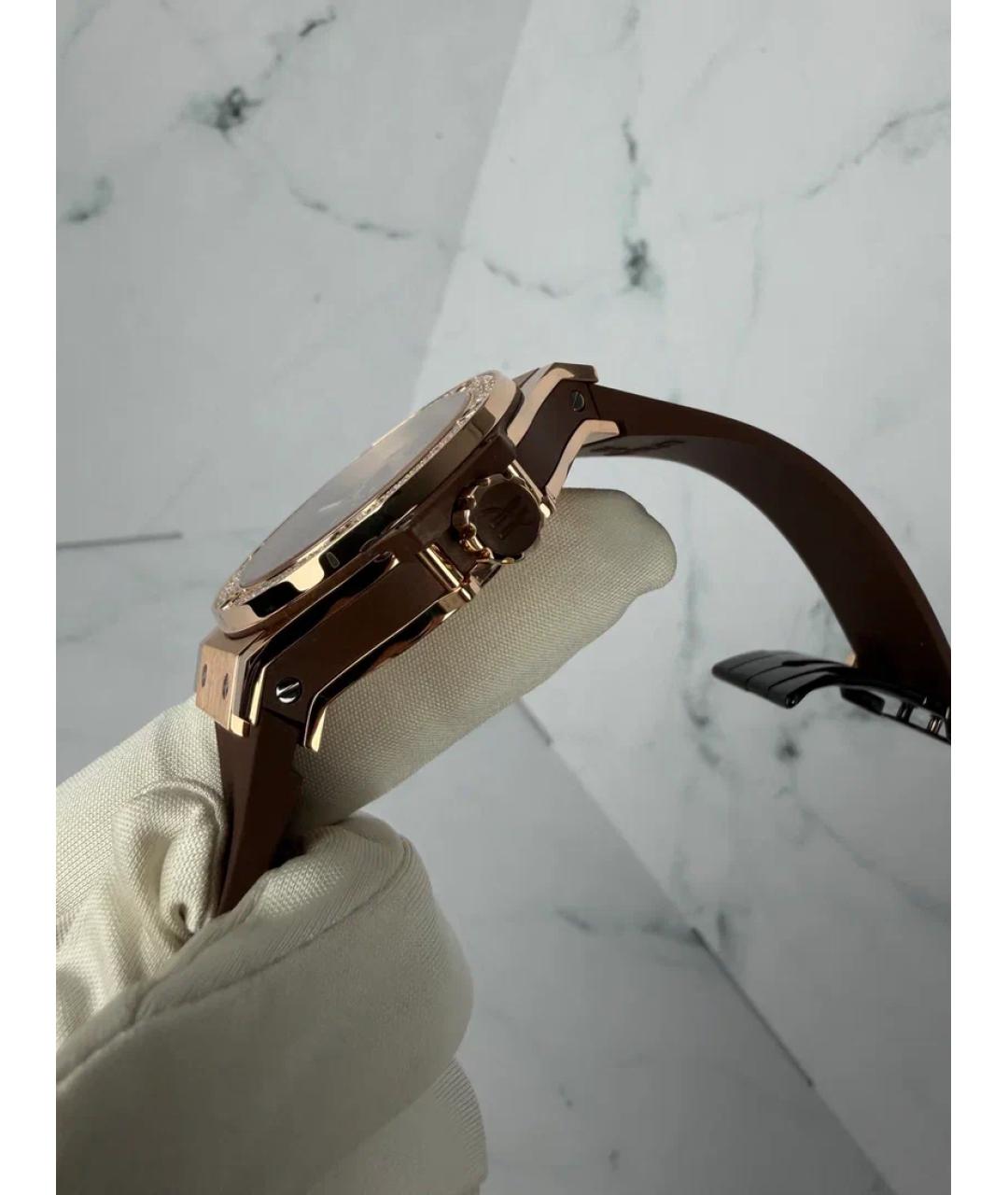 HUBLOT Коричневые часы из розового золота, фото 3