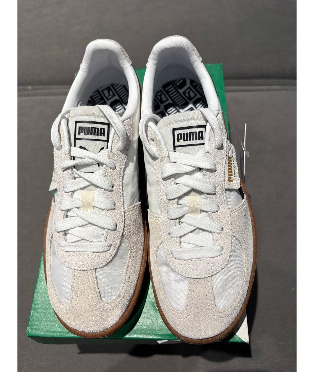 PUMA Бежевые кожаные кроссовки, фото 2