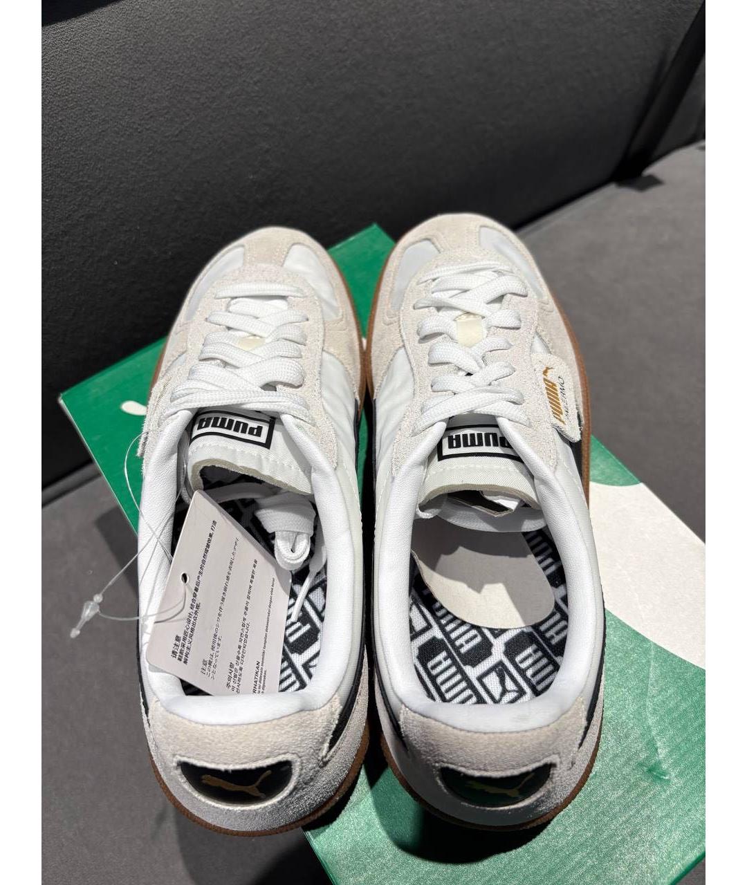 PUMA Бежевые кожаные кеды, фото 2