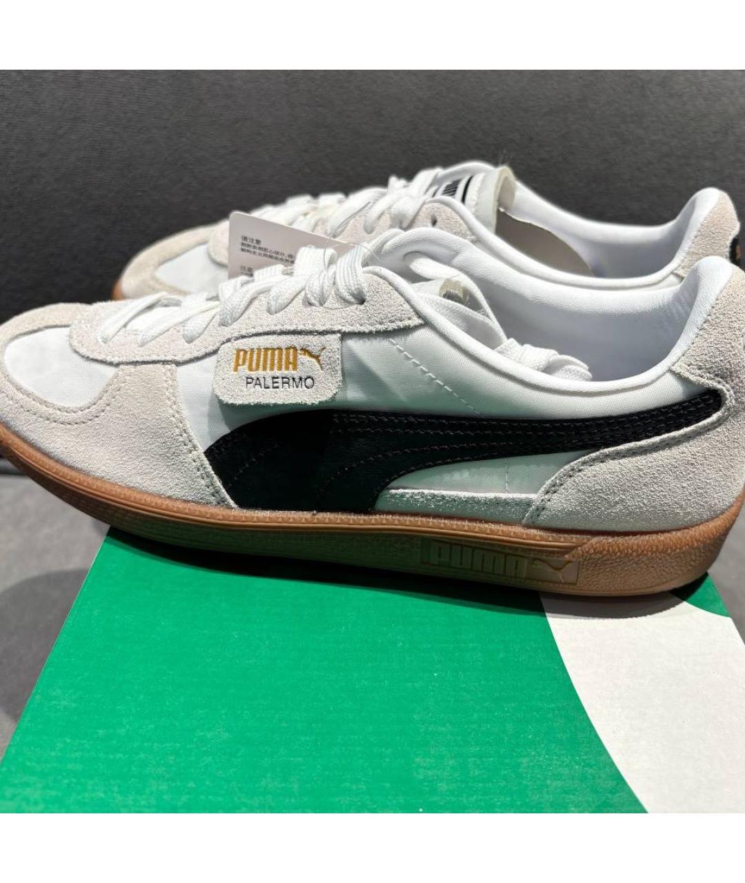 PUMA Бежевые кожаные кеды, фото 3