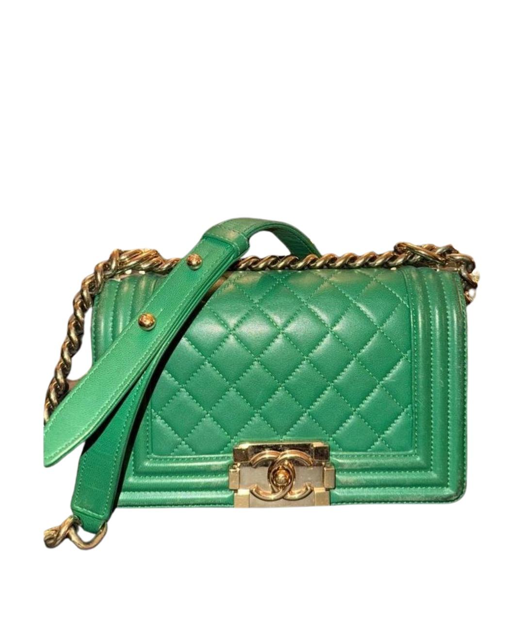 CHANEL Зеленая кожаная сумка через плечо, фото 1