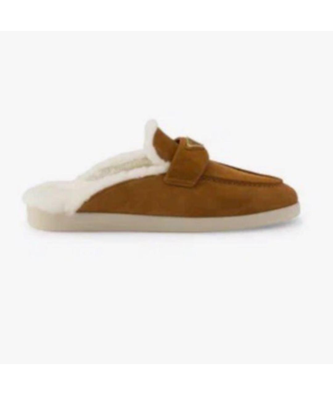 PRADA Коричневые замшевые мюли, фото 8