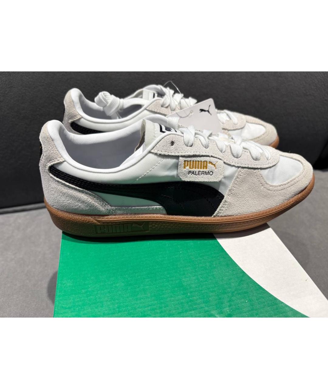 PUMA Бежевые замшевые кроссовки, фото 4