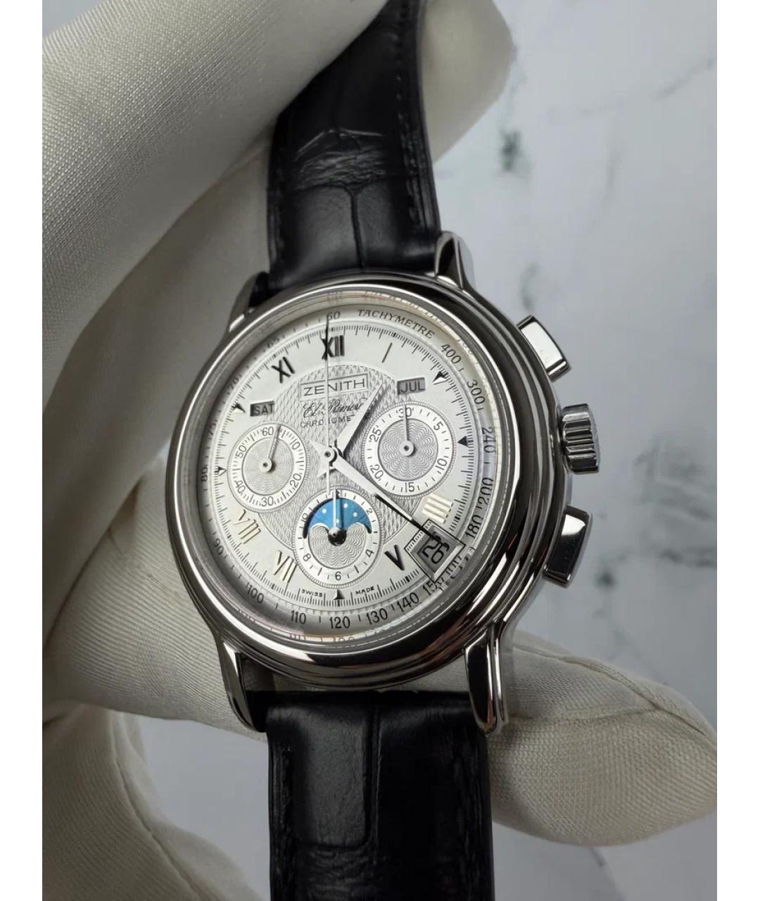 ZENITH Белые металлические часы, фото 3