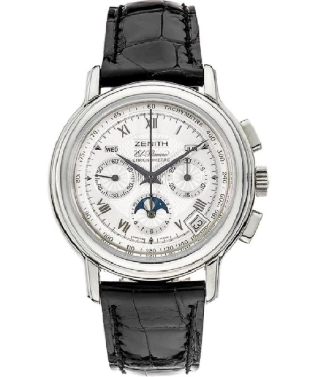 ZENITH Белые металлические часы, фото 9