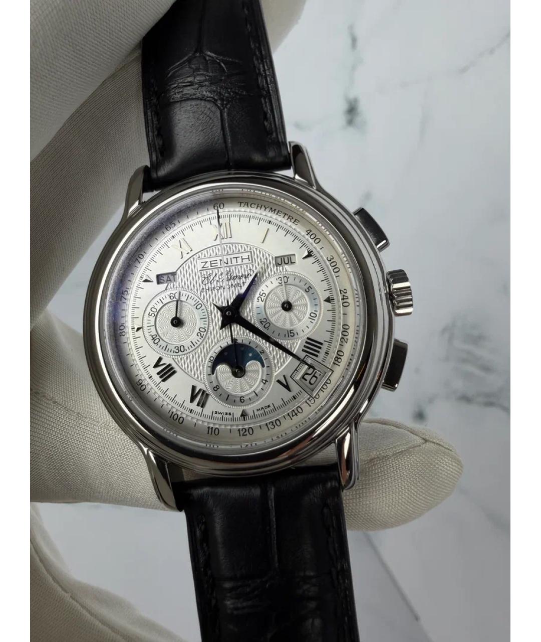 ZENITH Белые металлические часы, фото 2