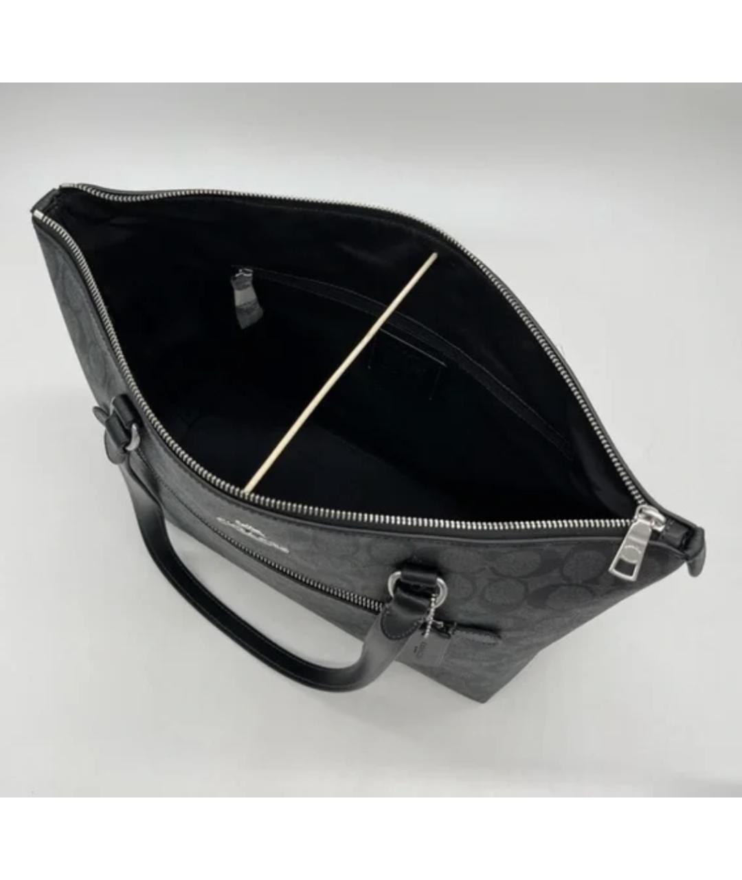 COACH Серая кожаная сумка через плечо, фото 3