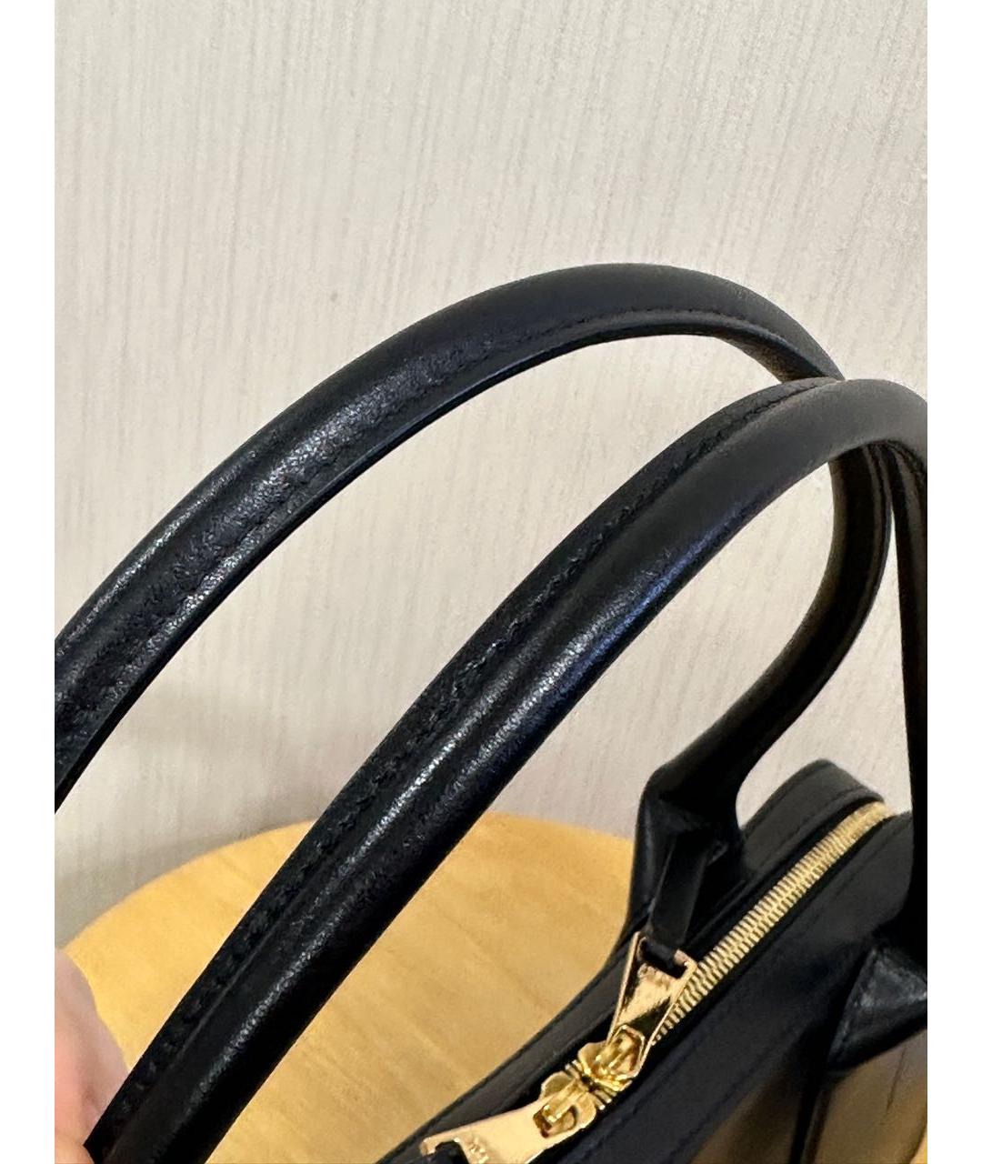 NO. 21 Черная кожаная сумка с короткими ручками, фото 7