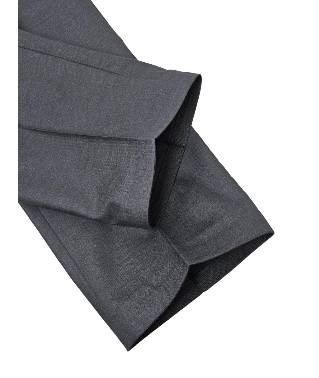 ERMENEGILDO ZEGNA XXX Серые шерстяные классические брюки, фото 3