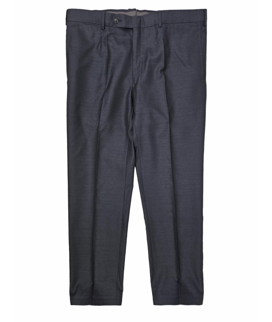 ERMENEGILDO ZEGNA XXX Серые шерстяные классические брюки, фото 1