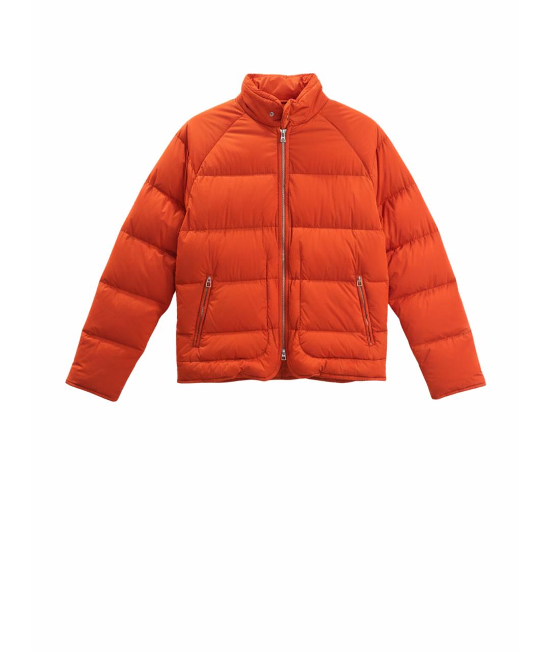 HERMES Оранжевая полиамидовая куртка, фото 1