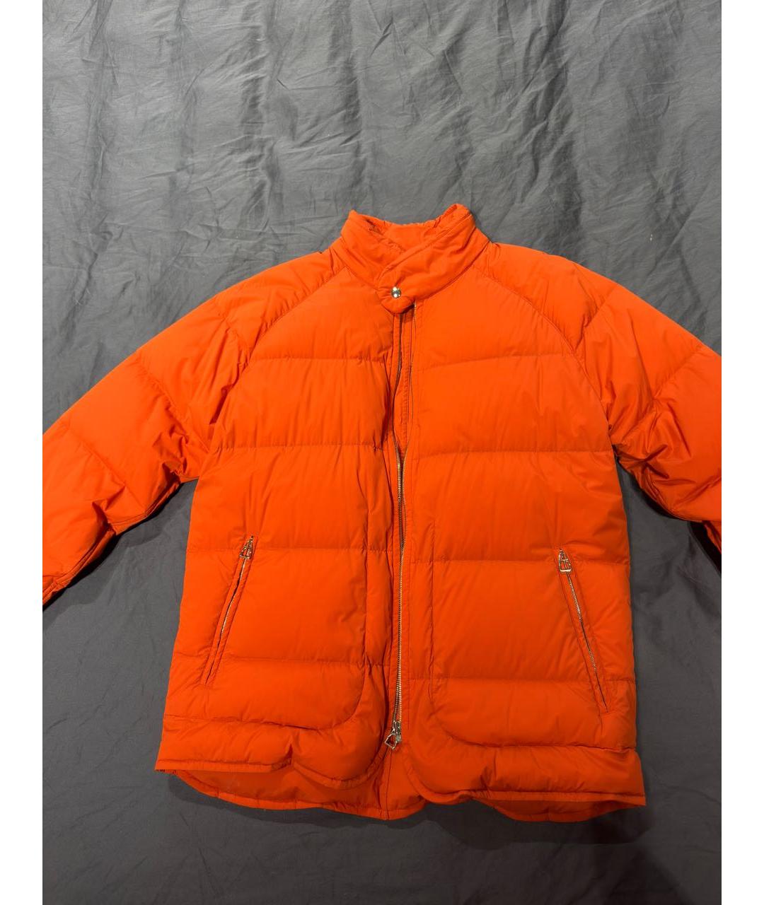 HERMES Оранжевая полиамидовая куртка, фото 5
