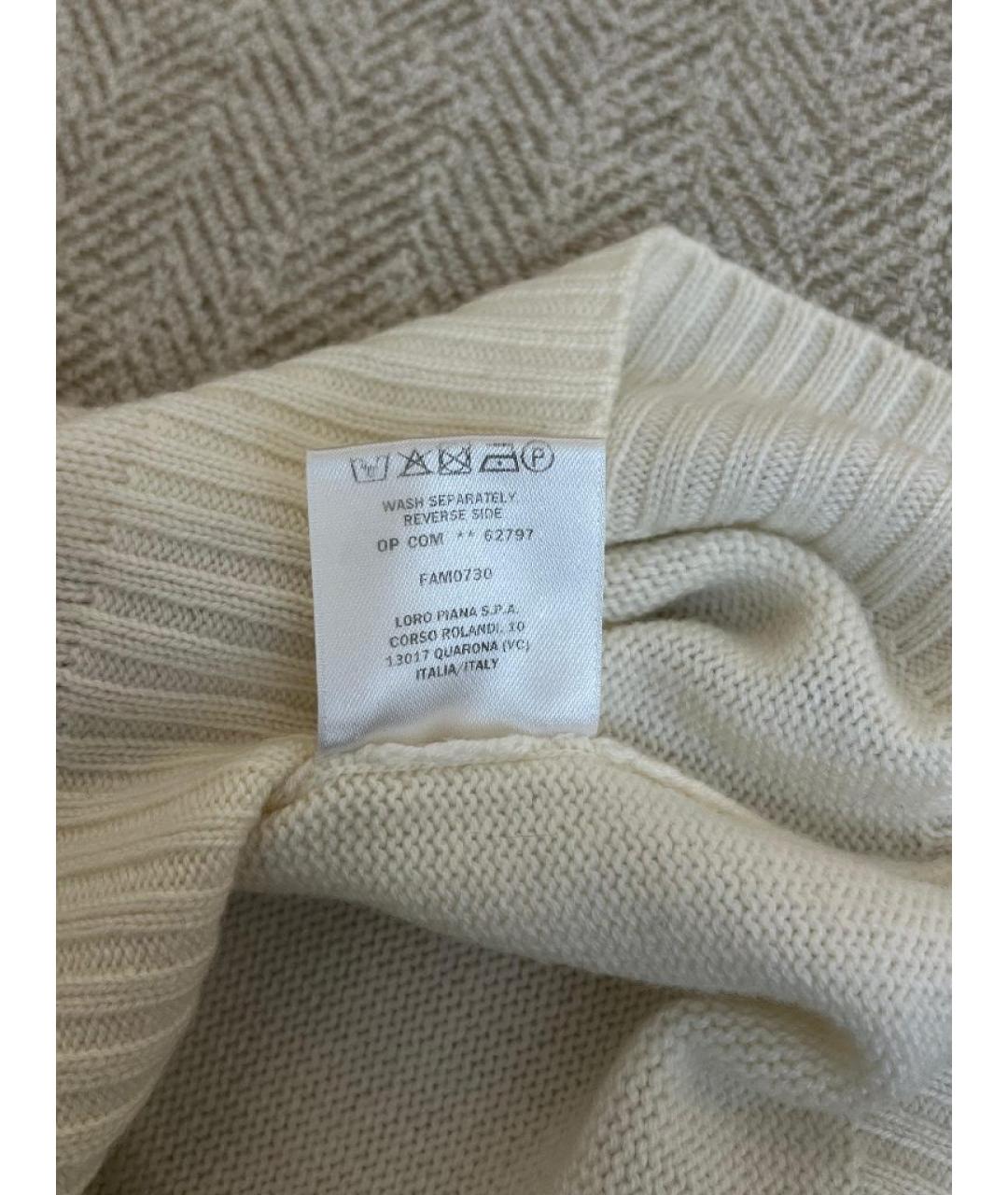 LORO PIANA Белый кашемировый джемпер / свитер, фото 8